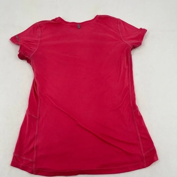 NIKE Women’s Dri-Fit Running Short Sleeved Athletic T-Shirt Pink size: Medium - Picture 2 of 8